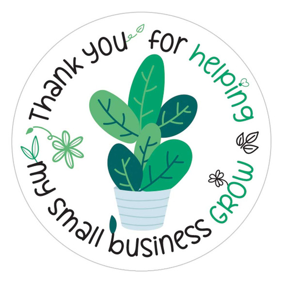 Green plants cute small business customer appreciation product package labels