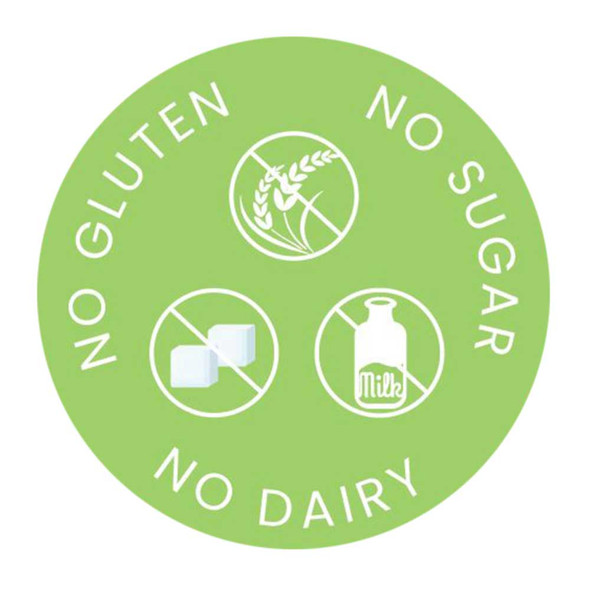 allergen free from stickers dairy gluten sugar