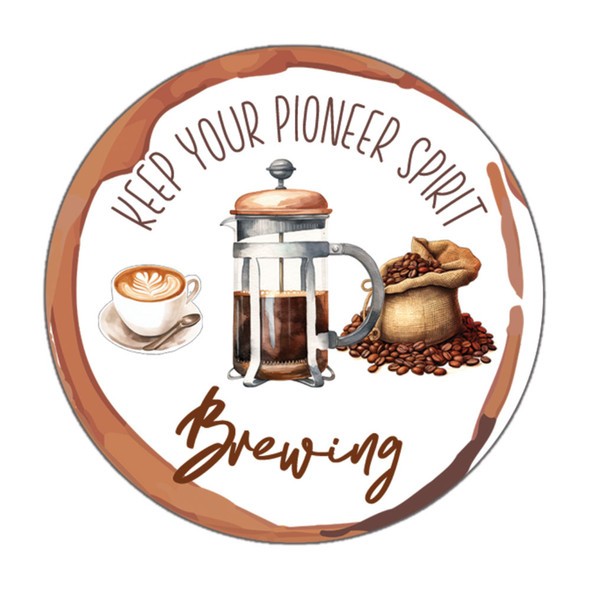 keep your pioneer spirit brewing coffee sticker JW pioneer school gift brother or sister