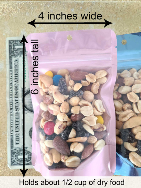 small mylar gusseted bags for trail mix favors