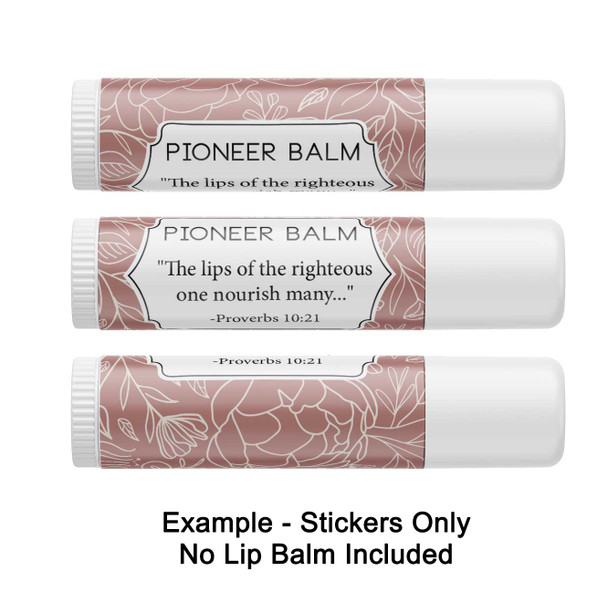 Pioneer lip balm labels JW gift Stickers 12 PC