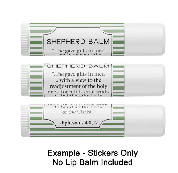 Elder lip balm labels JW gift Stickers 12 PC