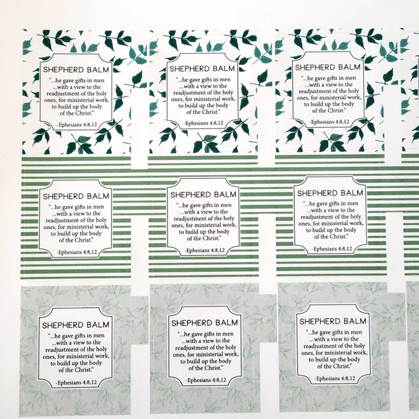 Elder lip balm labels JW gift Stickers 12 PC