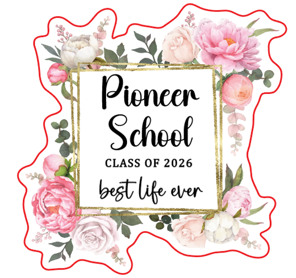 JW laminated waterproof sticker for pioneer school gift sisters pink roses