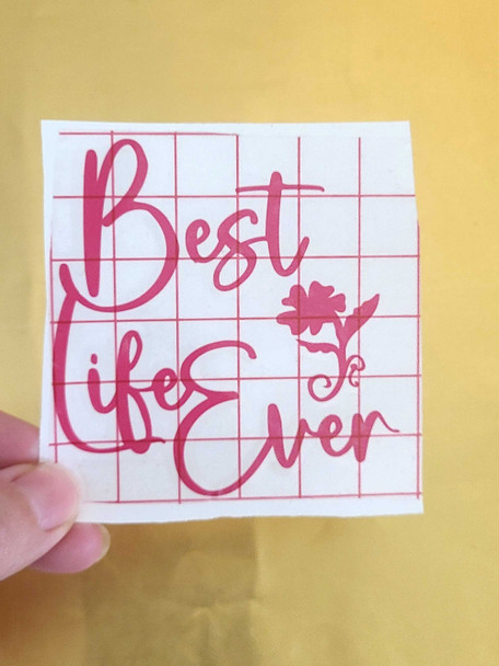 best life ever pink floral vinyl decal for sisters