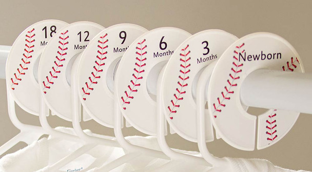 Baseball baby closet dividers