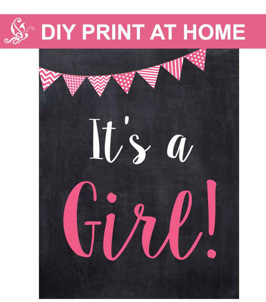 It's a girl sign Printable Poster