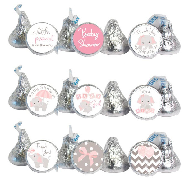 Stickers that fit Hershey Kisses, Rolos, and water bottle lids