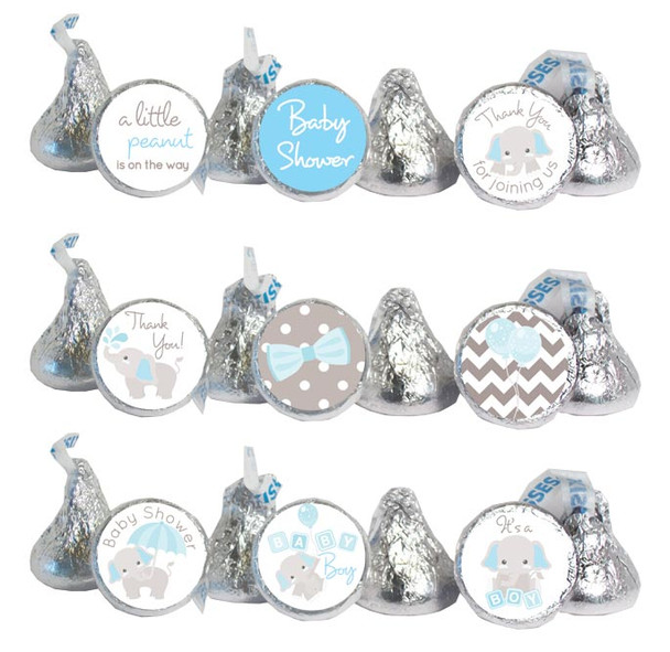 Stickers that fit Hershey Kisses, Rolos, and water bottle lids