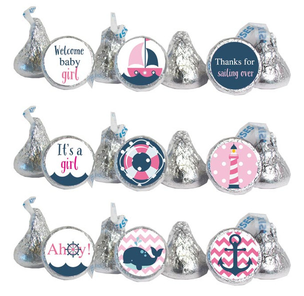 Nautical Girls Mini Candy Stickers 108 Labels