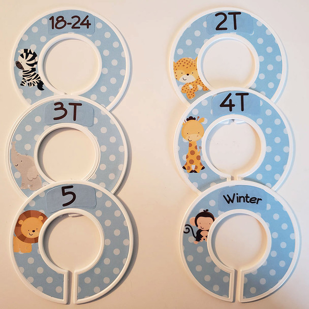 Place new labels on top to go up through toddler sizes