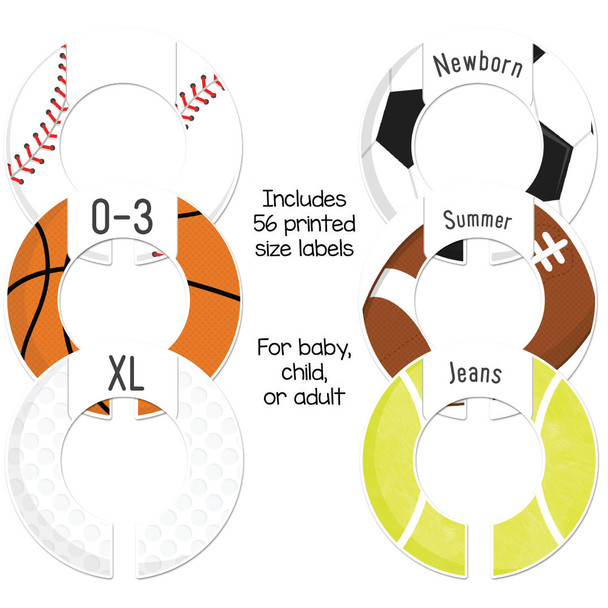 Sports theme baby closet rod dividers make a great boys shower gift