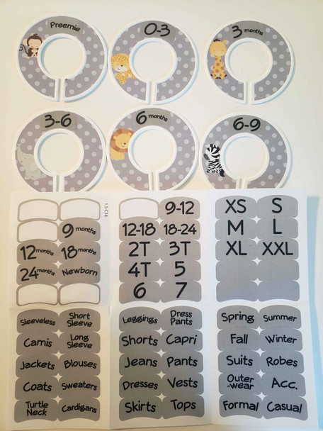 Use 6 labels at a time then place new ones on top when the baby grows.