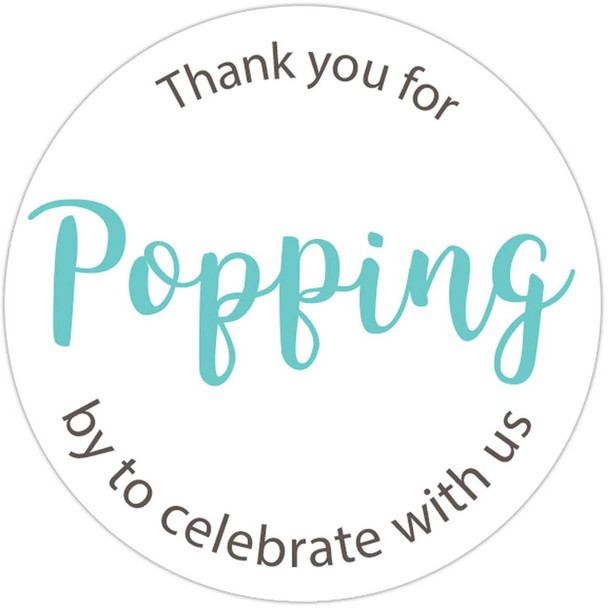 Thank you for popping by to celebrate with us DIY baby shower or wedding popcorn favors aqua and white