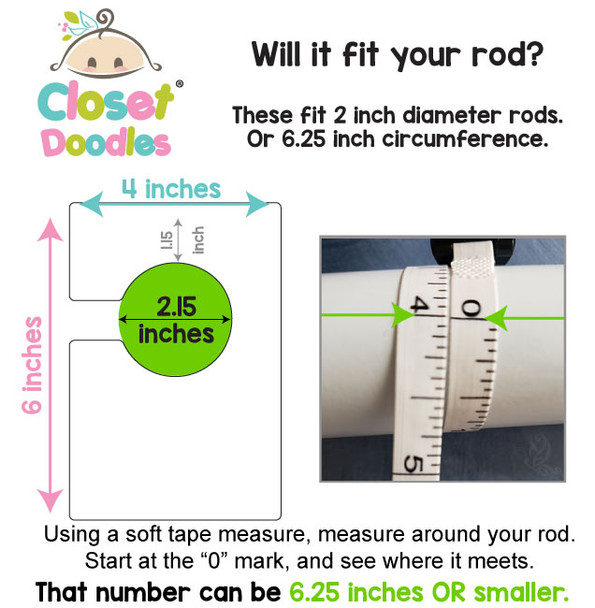 Fits large 2 inch rods