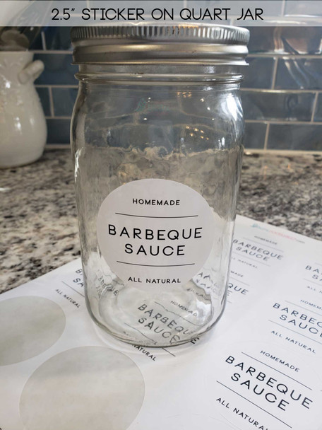 custom bbq labels perzonalized on quart mason jar