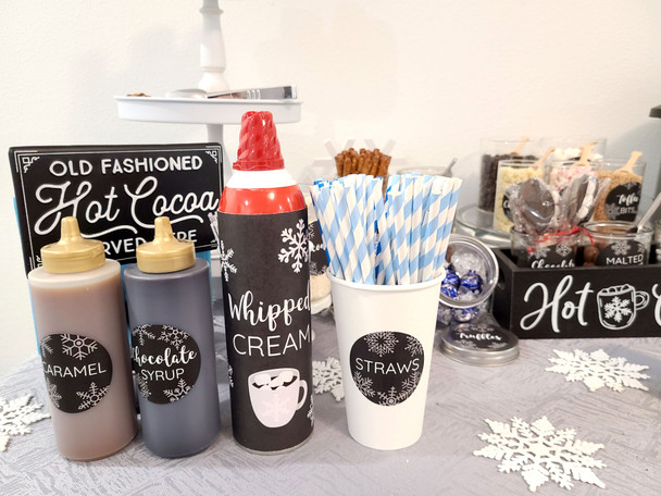 hot cocoa topping and dipping stickers