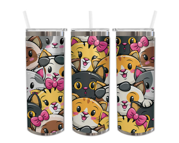 Cat Lover Skinny Tumbler 20oz