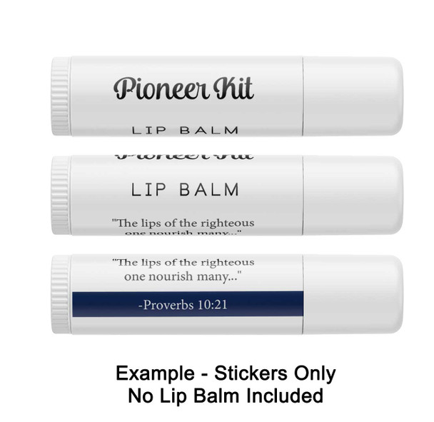 jw pioneering lip balm stickers