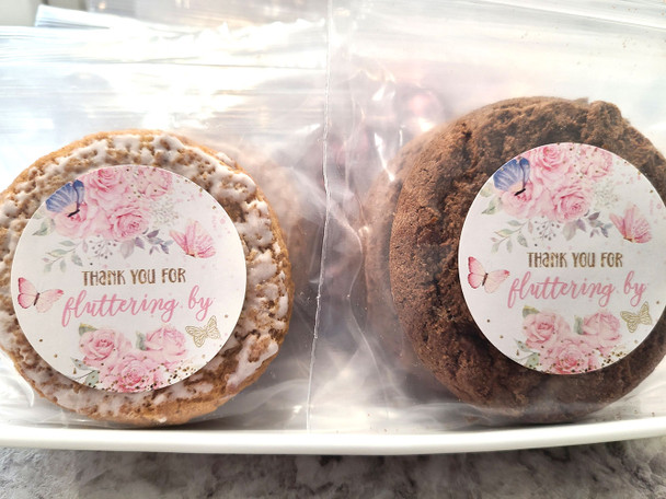 cookie favors stickers and bags for baby shower
