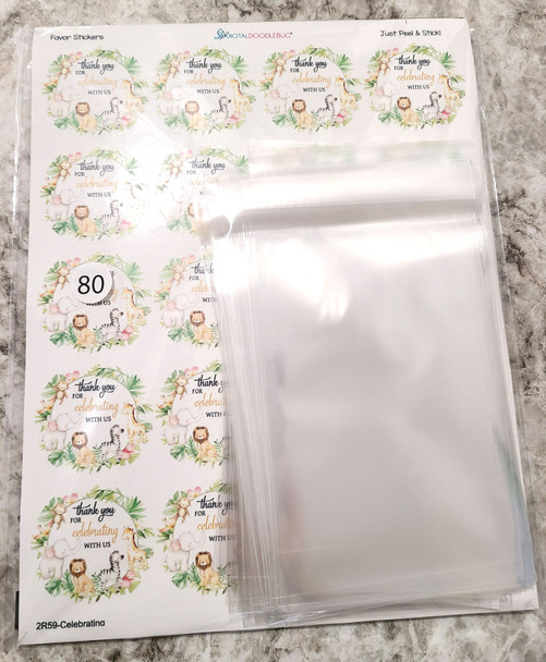 precut stickers shipped with bags