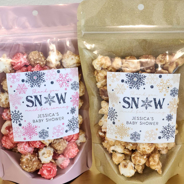 thank you snow much winter party food favors girl or boy baby shower