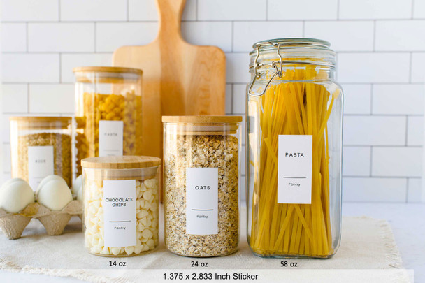 labels for glass pantry jars kitchen organization