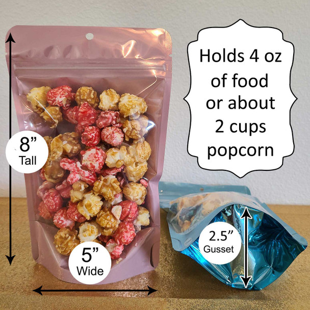 colored gusset bag size for popcorn favors
