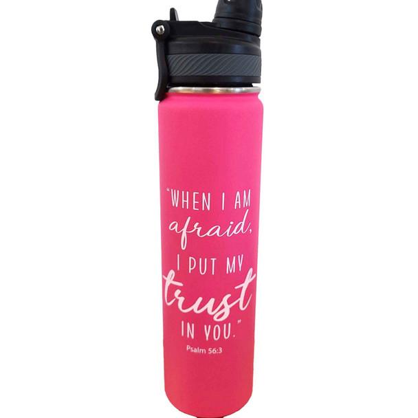 JW 2024 year text stainless steel tumbler pink