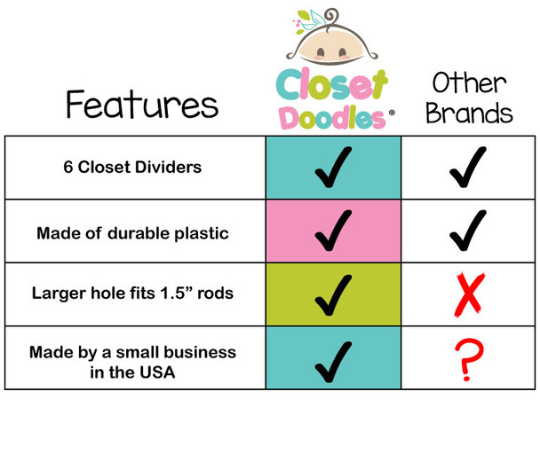 White child closet dividers 8-16