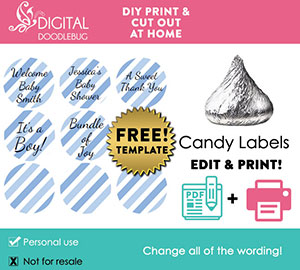 hershey kiss label template