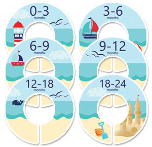 nautical beach baby nursery closet dividers