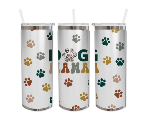 Paw Print, Polka Dot, Pet, 20 oz. Skinny Tumbler Template