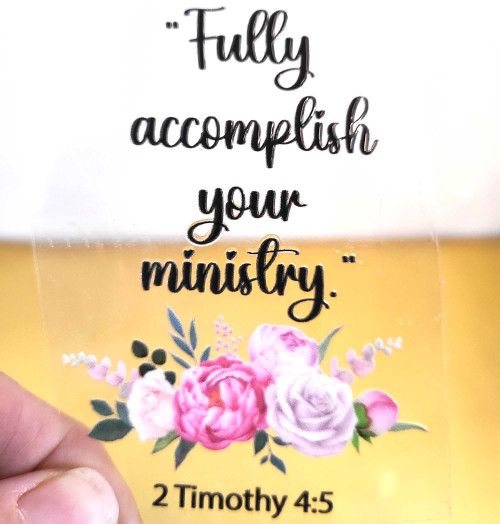 Floral sticker UV dft permanent transfer pink JW sister gift