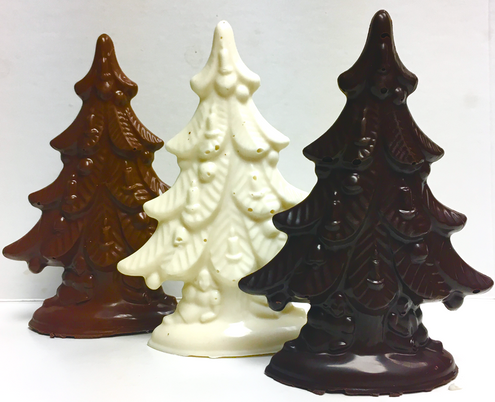 6 inch Tall Christmas Tree, Sugar Free Solid Chocolate, 3-D, (about 5.5 oz) Handmade, Individually Wrapped 6 inch Tall Christmas Tree, Sugar Free Solid Chocolate, 3-D, (about 5.5 oz) Handmade, Individually Wrapped