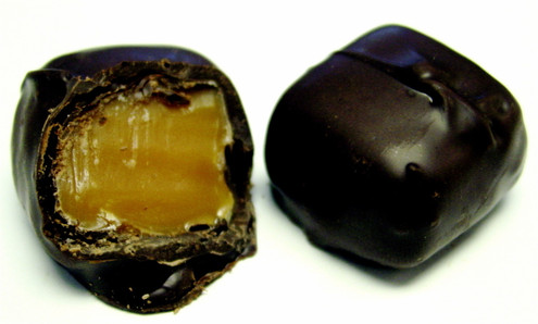 Sugar Free Dark Chocolate Covered Caramels - 14 oz Gift Box Sugar Free Dark Chocolate Covered Caramels - 14 oz Gift Box