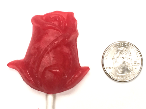 Sugar Free Hard Candy "RED ROSE" Cherry Lollipops, Set of 3, individually wrapped