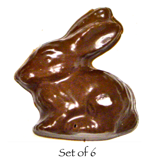 1 inch - Wee Tiny Rabbit. Sugar Free Chocolate , .2 oz, Set of 6 1 inch - Wee Tiny Rabbit. Sugar Free Chocolate , .2 oz, Set of 6