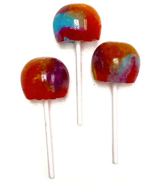 Diabeticfriendly's Sugar Free, Hard Candy, CAP POPS - Tutti Fruiti, .6 oz,  Individually Wrapped, Set of 6, Handcrafted in Ohio
