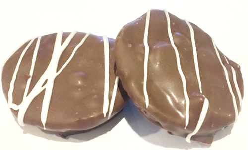 Sugar Free Chocolate Peanut Caramel TOFFEE or BRITTLE Patties, Handmade (TURTLES) 