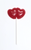 Sugar Free Hard Candy "Double Hearts" Cherry Lollipops, Set of 3, individually wrapped