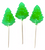 Sugar Free Christmas Tree Lollipops, Lime Hard Candy, Set of 3
