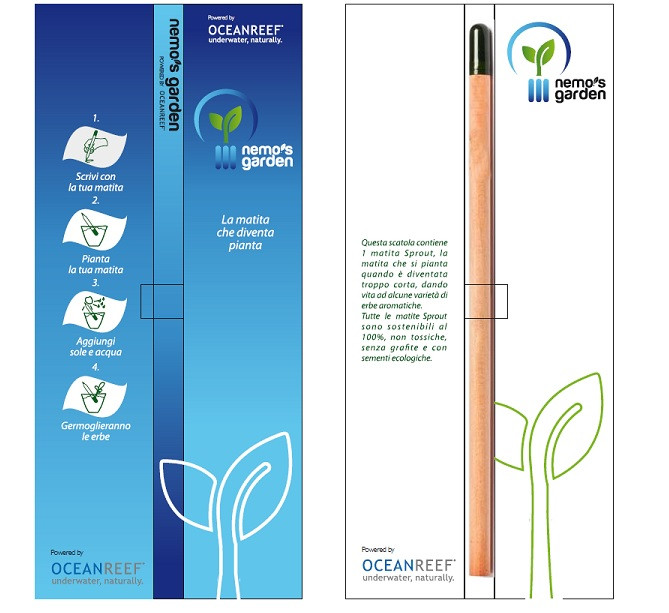 Pencil with vegetable seeds 