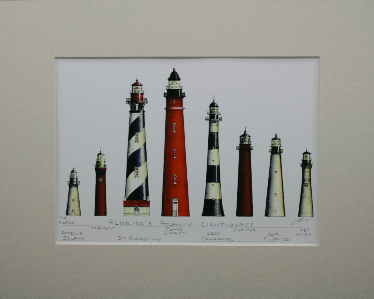 Florida S East Coast Lighthouses Print 11x14   1095  90994.1332200353 