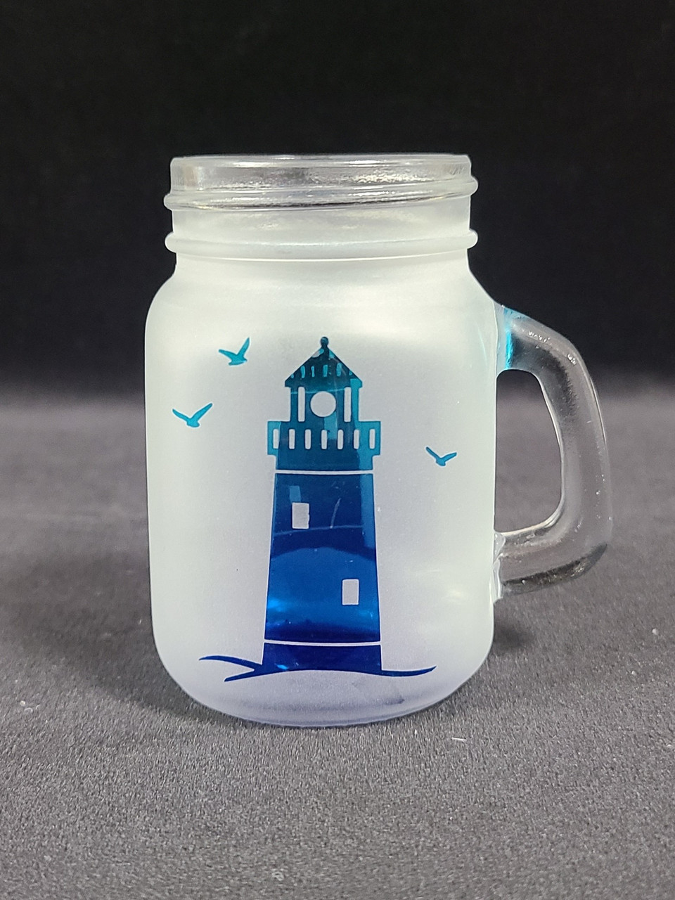 Frosted Lighthouse Jar Shot Ponce Inlet Lighthouse Locker