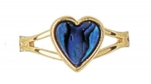 Paua Adjustable Heart Ring