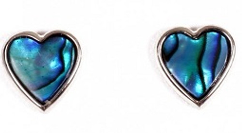 Paua Heart Earrings