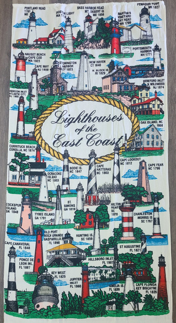 East Coast Lighthouses Beach Towel