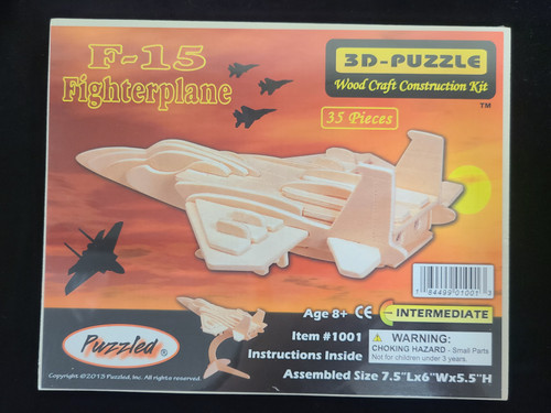 F-15 Fighter Jet 3D Wood Puzzle 