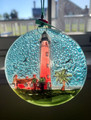 Custom Ponce Inlet Lighthouse Round Suncatcher